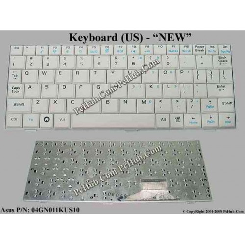 Клавиатура для Ноутбука Asus eee PC white and black