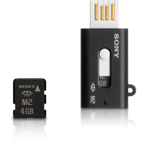 Память Flash Card 4ГБ Memory Stick SONY Micro M2 + USB Adaptor MSA4GU2