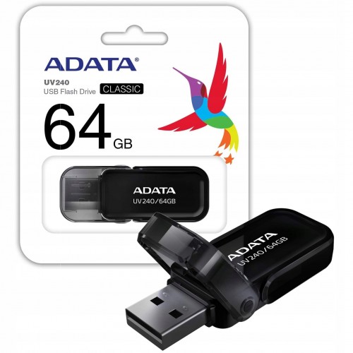 Память Flash USB 64ГБ A-Data UV240 USB 2.0 Flash Drive (Black) AUV240-64G-RBK