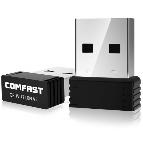 Сетевая карта COMFAST CF-WU710N-V2 150 Мбит/с, беспроводной USB-адаптер, 2,4G, Wi-Fi,