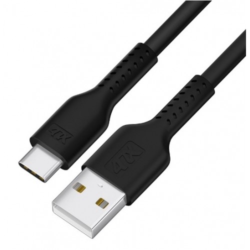 Кабель USB Type C 4PH черный USB 2.0(Am)-USB 3.1 Type-C(m) (4PH-R90125) 1м