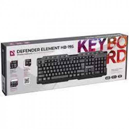 Клавиатура Defender Element HB-195 RU,черный,мультимедиа