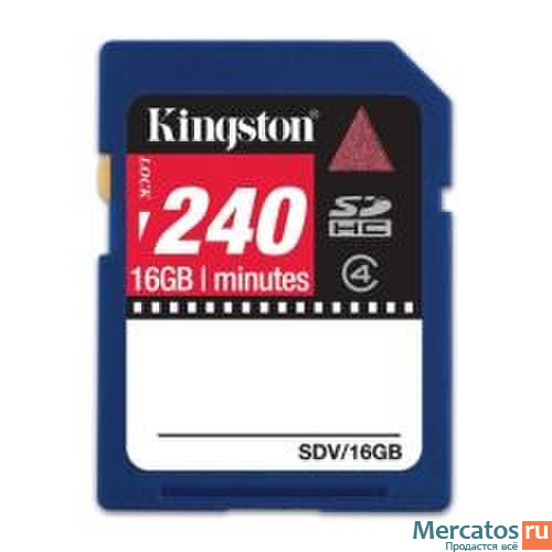 Память Flash Card16ГБ SD Kingston SDHC class4 240 min (SDV/16GB)